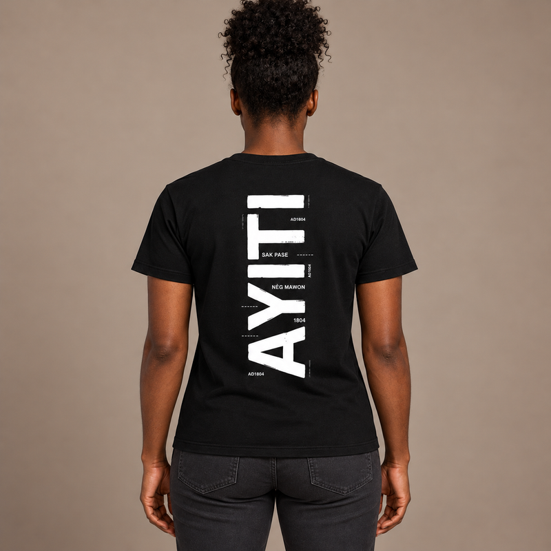 Ayiti Vertical Heritage Tee – Black