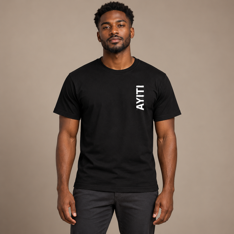 Ayiti Vertical Heritage Tee – Black