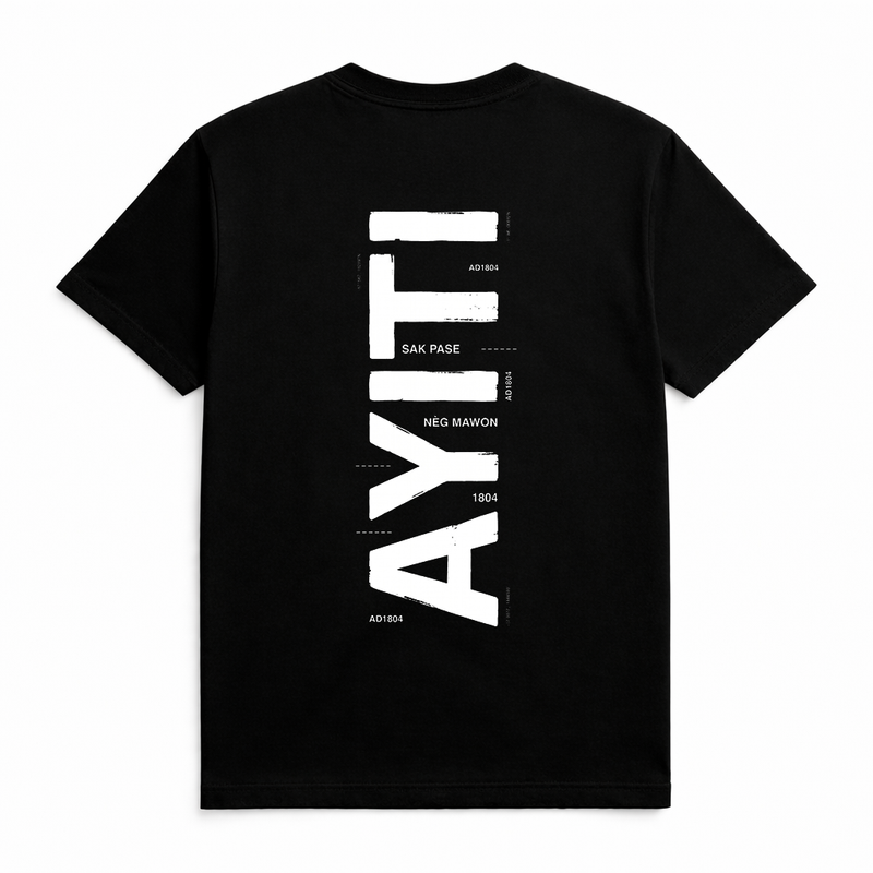 Ayiti Vertical Heritage Tee – Black