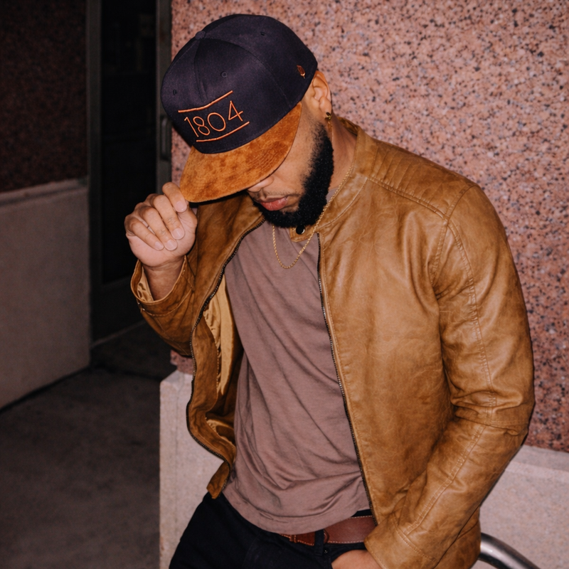 1804 - Mocha Suede Snapback Hat - Very Limited Edition