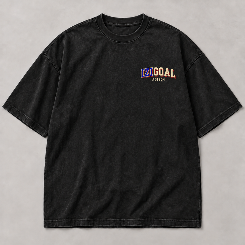 IZIGOAL Grenadye Oversized Washed Black Tee