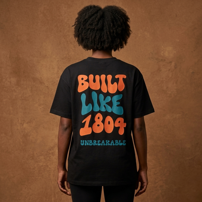 Built Like 1804 Tee — Unbreakable Energy - Black