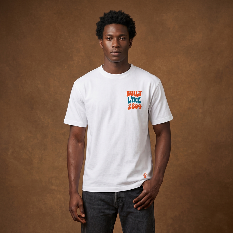 Built Like 1804 Tee — Unbreakable Energy - White