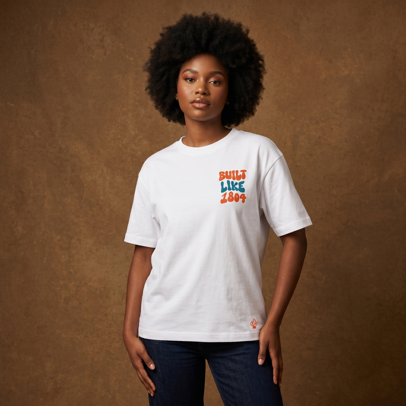 Built Like 1804 Tee — Unbreakable Energy - White