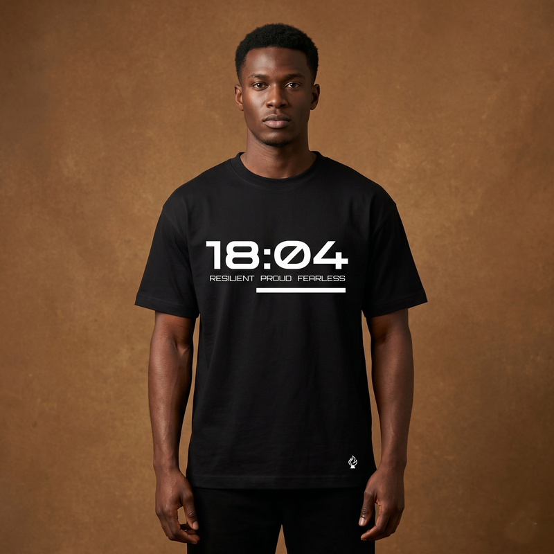 1804 Timepiece Tee — Built Like Legacy - Black & White