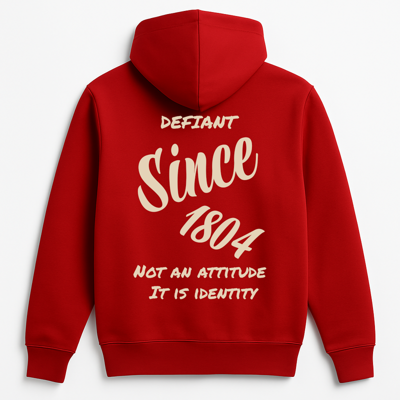 Defiant Since 1804 Hoodie Red