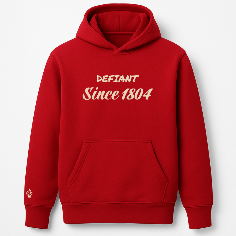 Defiant Since 1804 Hoodie Red