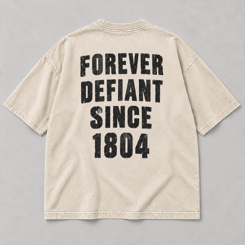 Nèg Mawon Forever Defiant Oversized Washed Cream Tee