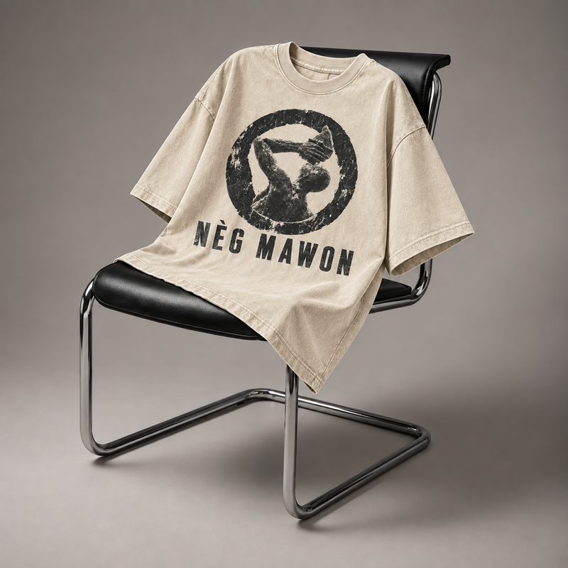 Nèg Mawon Forever Defiant Oversized Washed Cream Tee