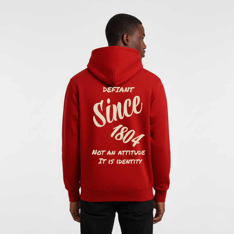 Defiant Since 1804 Hoodie Red