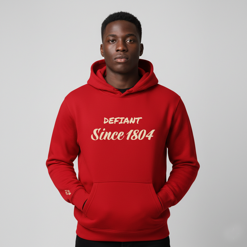 Defiant Since 1804 Hoodie Red