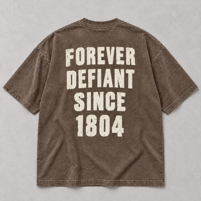 Nèg Mawon Forever Defiant Oversized Washed Tee – Coffee