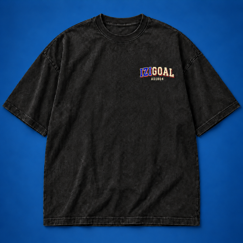IZIGOAL Grenadye Oversized Washed Black Tee