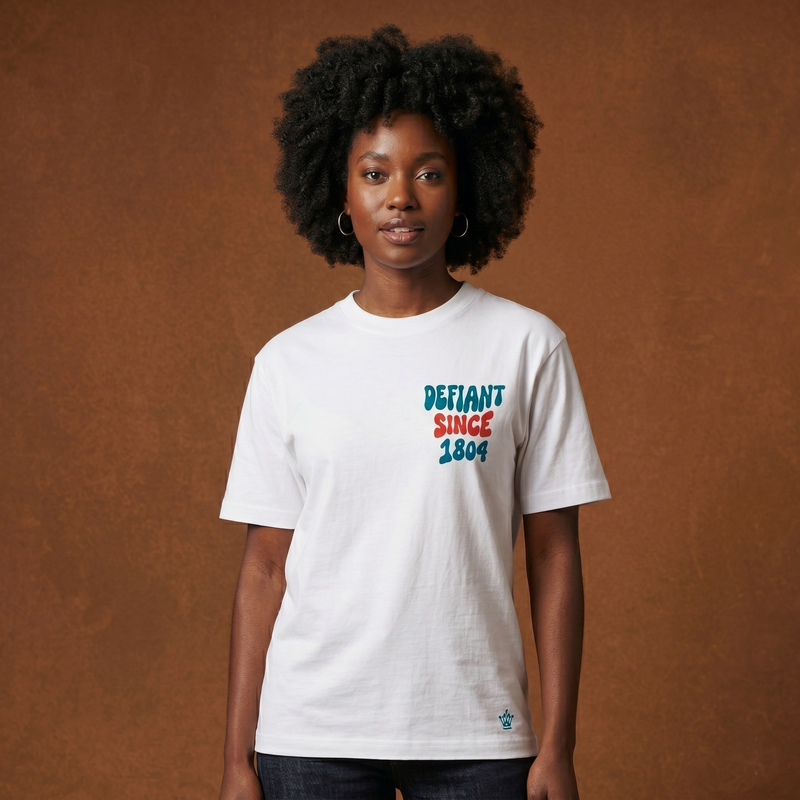 Defiant Since 1804 Tee — Unshaken Spirit - White